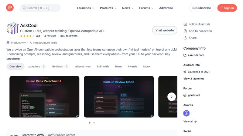 AskCodi interface preview